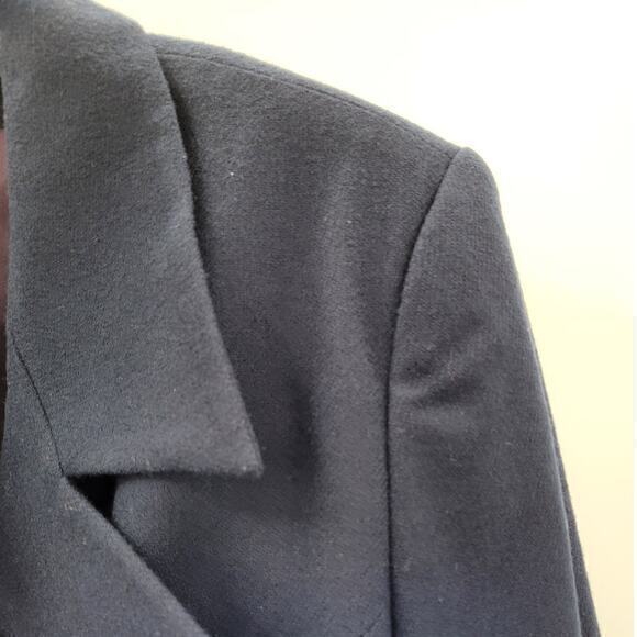 Hillard & Hansen Vintage Blue Wool Double-Breasted Preppy Peacoat Jacket Coat - Picture 10 of 15